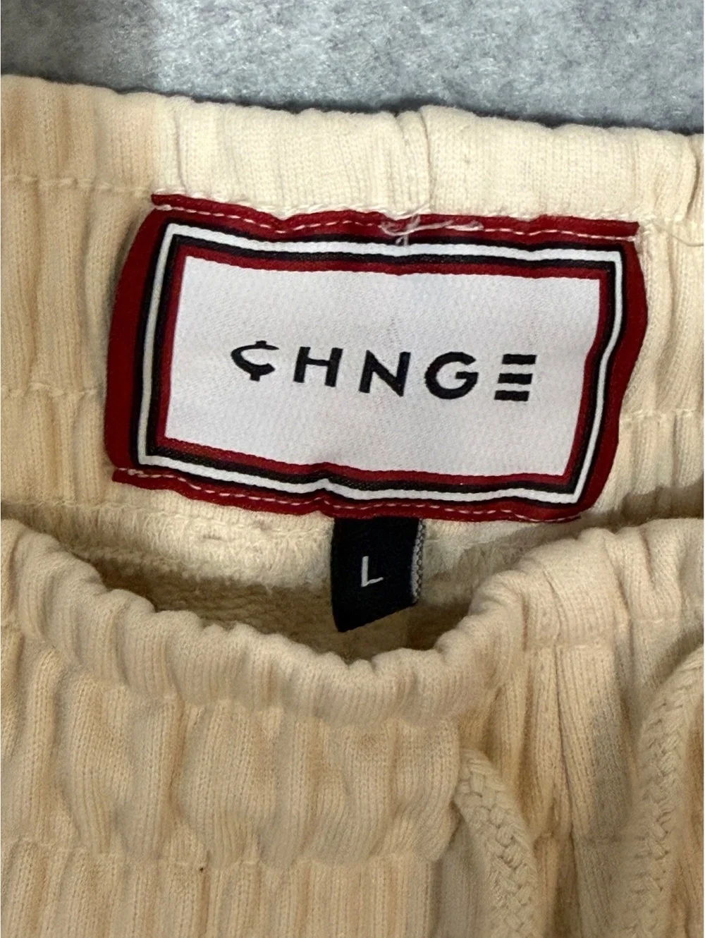 CHNGE Cream 'Love Every Body' Fleece Graphic Sweat Shorts
